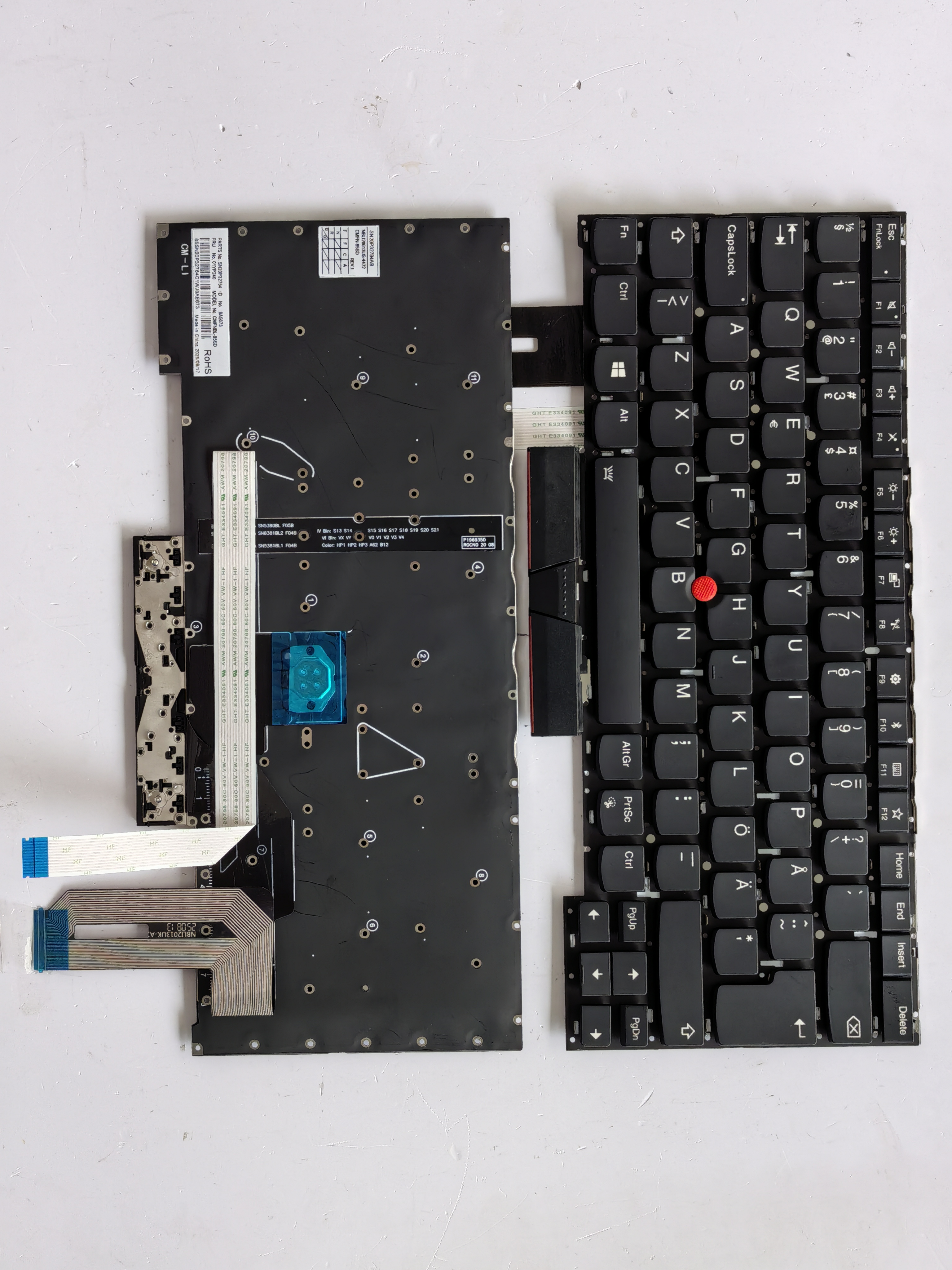 Picture of New Replacement Laptop Keyboard For IBM T490S/T495S/Hermit X1 BLACK With Point Backlit (OEM) Other Language Layout